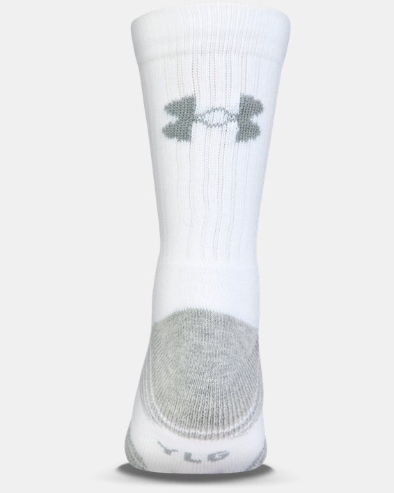 Unisex HeatGear® Tech Crew Socks - 3-Pack, White, pdpMainDesktop image number 5